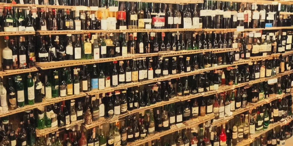 Image similar to lots of bottles of alcohol