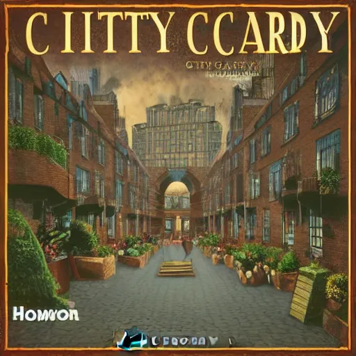 Prompt: city like Howard The Garden City Theory, by unreal