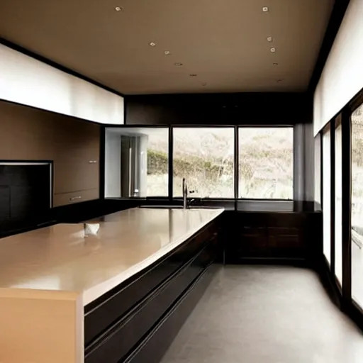 Image similar to “extravagant luxury modern kitchen, interior design, by Tadao Ando and Koichi Takada”