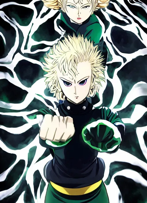 Image similar to A full portrait photo of tatsumaki one punch man, f/22, 35mm, 2700K, lighting, perfect faces, award winning photography.