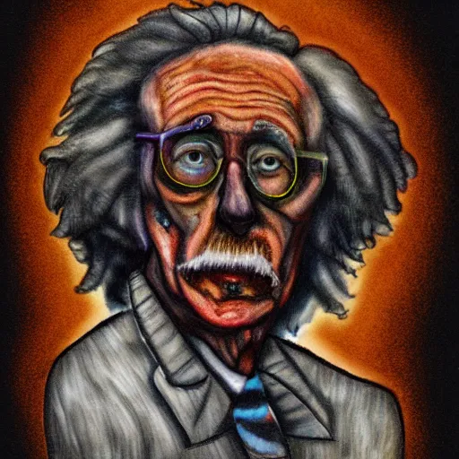 Prompt: cadaver einstein portrait