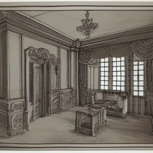 Image similar to interior blueprint of a mansion