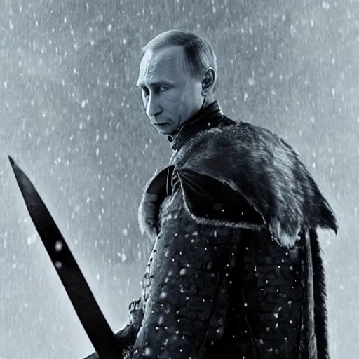 Prompt: Vladimir Putin in the style of a king in Game of Thrones