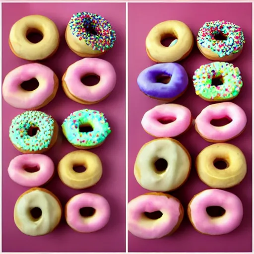 Image similar to kawaii donuts made from pretzels