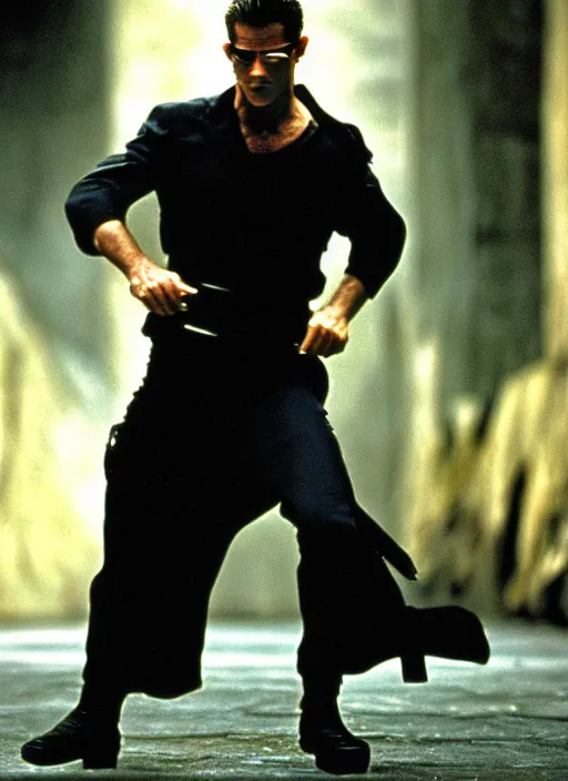 Image similar to Mel Gibson in the matrix