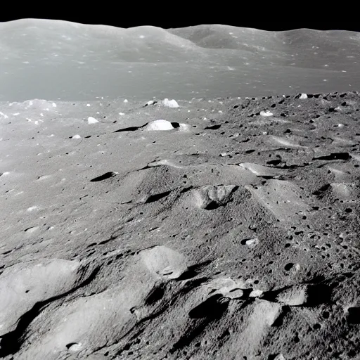 Image similar to the lunar landscape on the far side of the moon