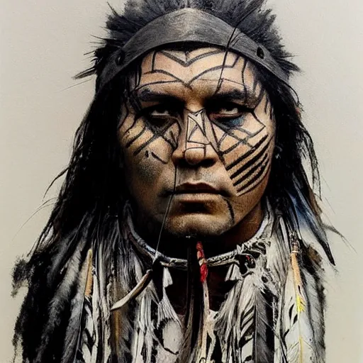 native american warrior face paint