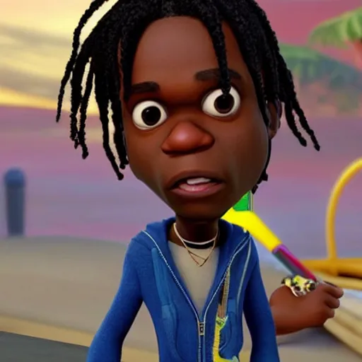 Image similar to Rapper Chief Keef Seen I’m Pixar animated movie up 4k quality super realistic