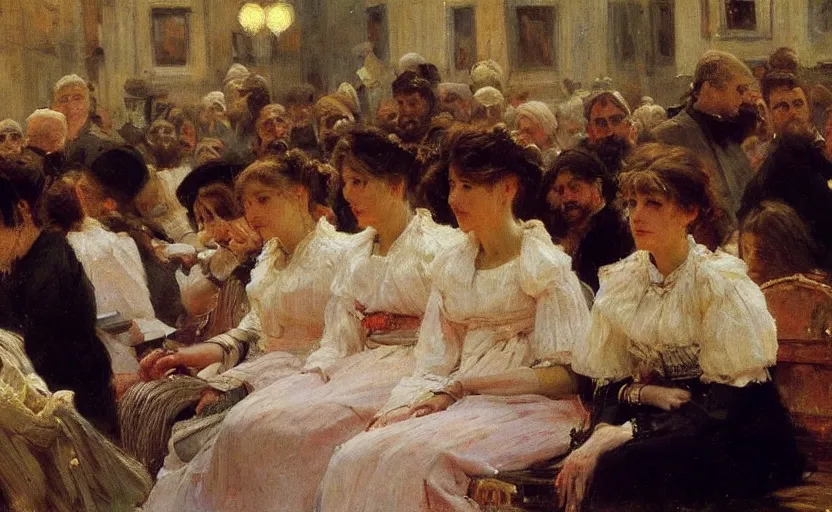Prompt: high quality high detail painting by ilya repin, people in the waiting room, hd