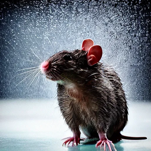 Image similar to dj porter robinson as a wet rat