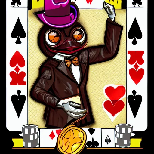 Prompt: pepe as casino dealer, gambling, casino, detailed, artstation