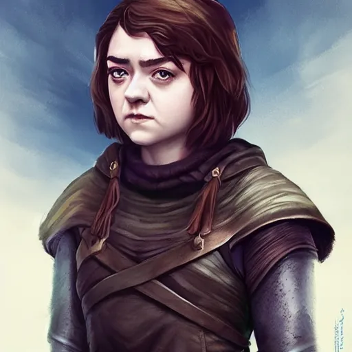 Image similar to maisie williams as arya stark by ross tran