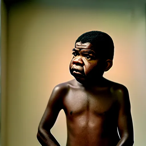 Image similar to uhd photorealisitc candid photo of six foot tall gary coleman. correct face, accurate face. photo by annie leibowitz and steve mccurry