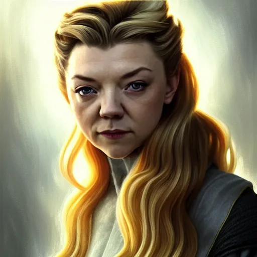 Prompt: portrait of Natalie Dormer eating hamburgers, extra onions and ketchup, luscious patty with sesame seeds, masculine ethereal, handsome, D&D, fantasy, intricate, elegant, highly detailed, digital painting, artstation, concept art, matte, sharp focus, illustration, art by Artgerm and Greg Rutkowski and Alphonse Mucha