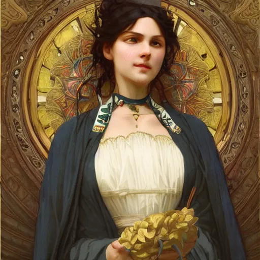 Prompt: anxious steward of a new castle, intricate, highly detailed, digital painting, artstation, smooth, sharp focus, illustration, art by artgerm and greg rutkowski and alphonse mucha and william - adolphe bouguereau