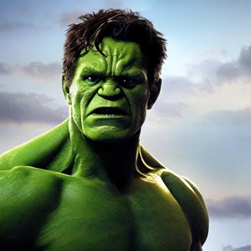 Image similar to tom holland as the hulk