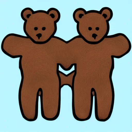 Prompt: two headed teddy bear, logo