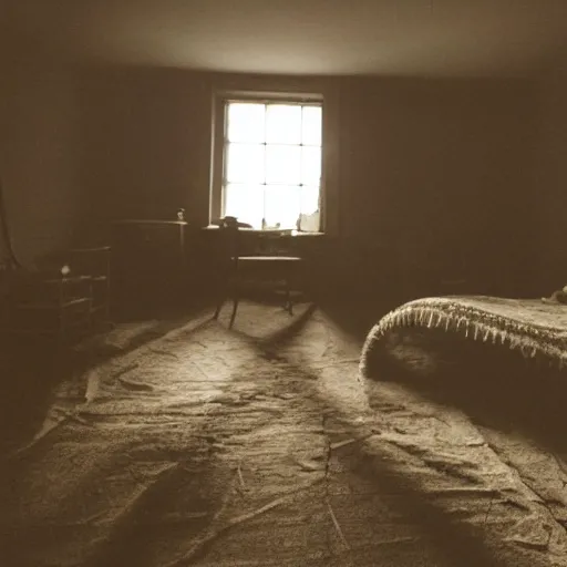 Image similar to interior, a poltergeist phenomenon amateur photograph