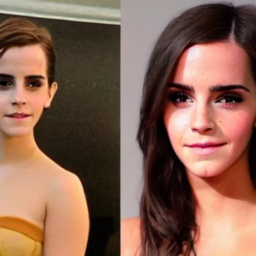 Image similar to Emma Watson and Kim Kardashian combined into one person