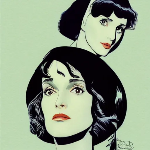 Image similar to “ winona ryder retro minimalist portrait by jean giraud, moebius, sharp, smooth face, comic!!!, 8 k ”