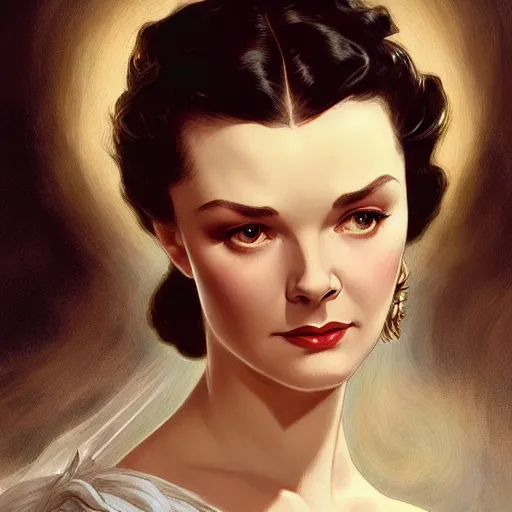 Prompt: Vivien Leigh in Gone With the Wind, D&D, fantasy, intricate, elegant, highly detailed, digital painting, artstation, concept art, matte, sharp focus, illustration, art by Artgerm and Greg Rutkowski and Alphonse Mucha