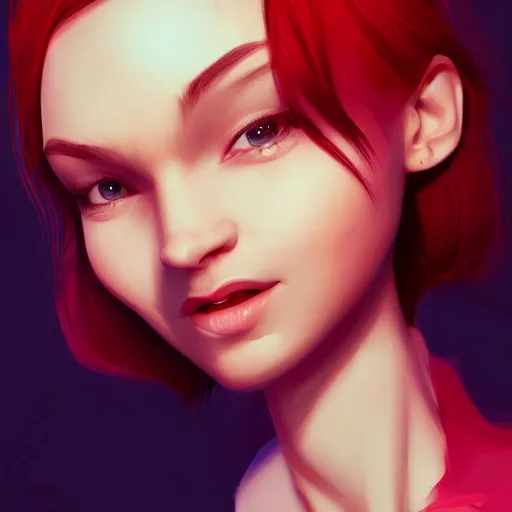 Image similar to digital painting of Hollywood Star caricature horn slap head beautiful face, illustration, global illumination lighting, lois van baarle, ilya kuvshinov, rossdraws, artstation GTA style