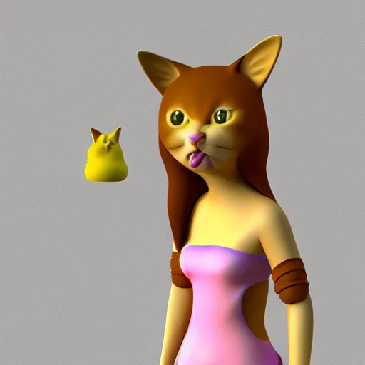 Image similar to catgirl, blender