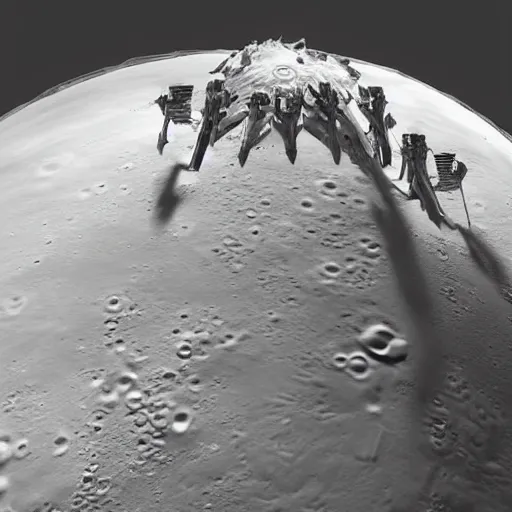 Image similar to sci-fi wall structure on the coronation of napoleon painting on moon, unreal engine 5, keyshot, octane, artstation trending, ultra high detail, ultra realistic, cinematic pinterest style, 8k, 16k, zaha hadid style architecture, matrix film color , high contrast pinterest plastic, dark atmosphere pinteres, on black background pinterest, volumetric lighting pinterest, tilt shift,