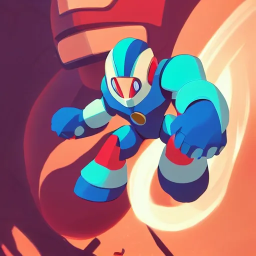 Image similar to face icon stylized minimalist mega man, loftis, cory behance hd by jesper ejsing, by rhads, makoto shinkai and lois van baarle, ilya kuvshinov, rossdraws global illumination