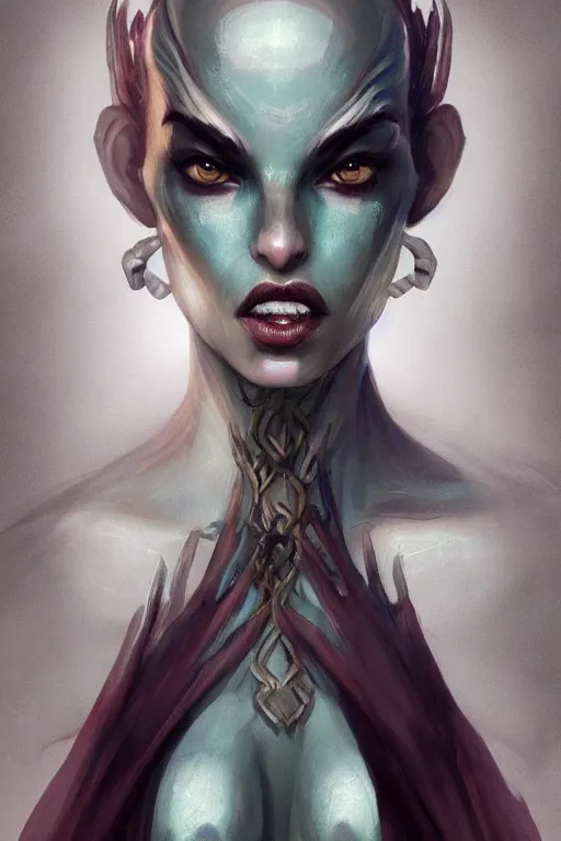 Image similar to djinn man demon, fashion photography, full body character concept art, costume design, illustration, symmetrical face and body, single face, cinematic color grading, editorial photo, fashion, hyperrealism, trending on artstation, Charlie Bowater, WLOP