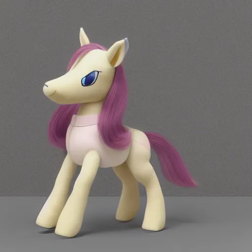 Image similar to cute fumo plush of an equine, bokeh, anime girl, vray