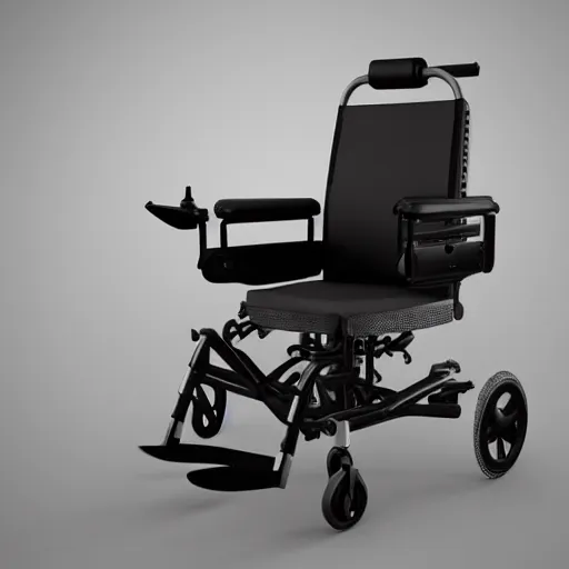 Image similar to futuristic gaming wheelchair, realistic, 8 k, trending on artstation, octane render, 4 k