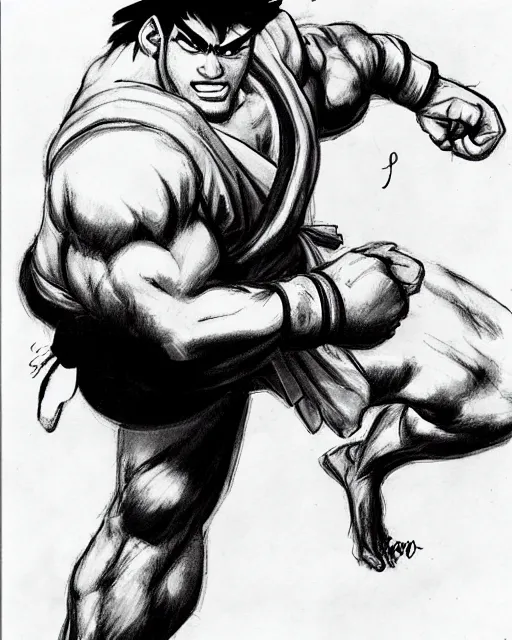 ryu (street fighter) drawn by kuroneco