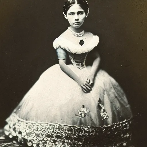 Image similar to photo of a beautiful and young princess, circa 1 8 6 1