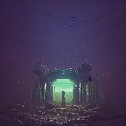 Prompt: beautiful dark landscape, giant screaming а treasure chest with beautiful tongue growing in the style of beeple and Mike Winkelmann, intricate, epic lighting, cinematic composition, hyper realistic, 8k resolution,