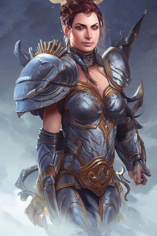 Image similar to amazon valkyrie athena, d & d, fantasy, portrait, highly detailed, headshot, digital painting, trending on artstation, concept art, sharp focus, illustration, art by artgerm and greg rutkowski and magali villeneuve