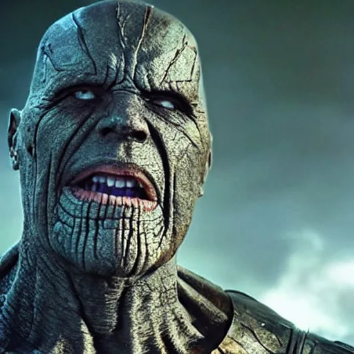 Prompt: photo of mummified thanos