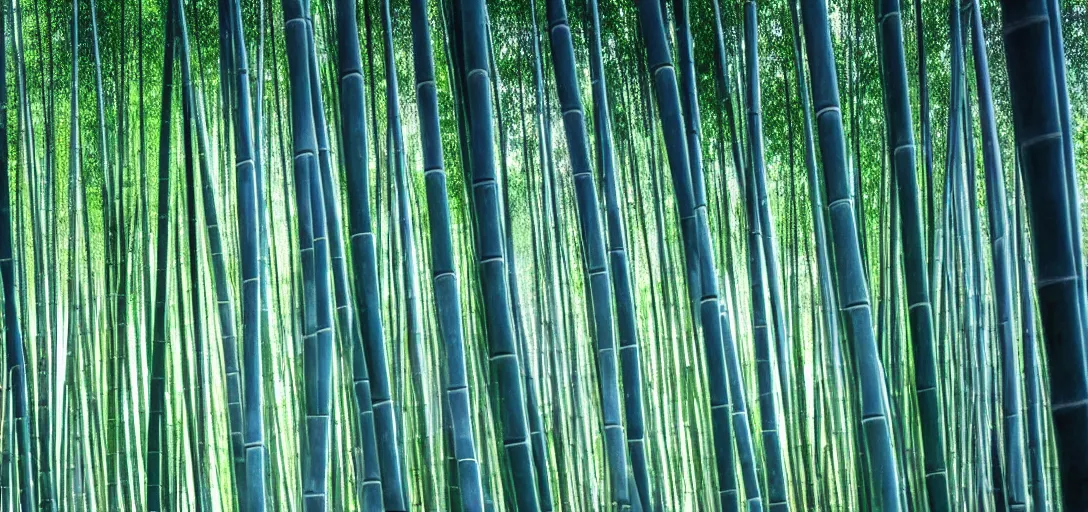 Image similar to bamboo forest at night, Genndy Tartakovsky