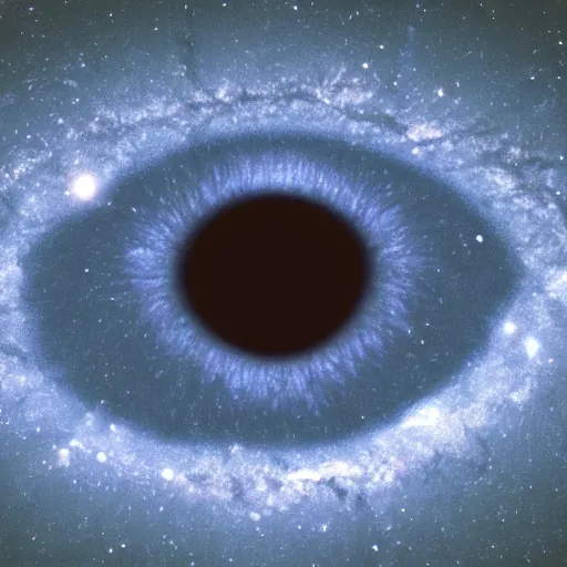 Prompt: photorealistic image of the eye of god looking at the universe