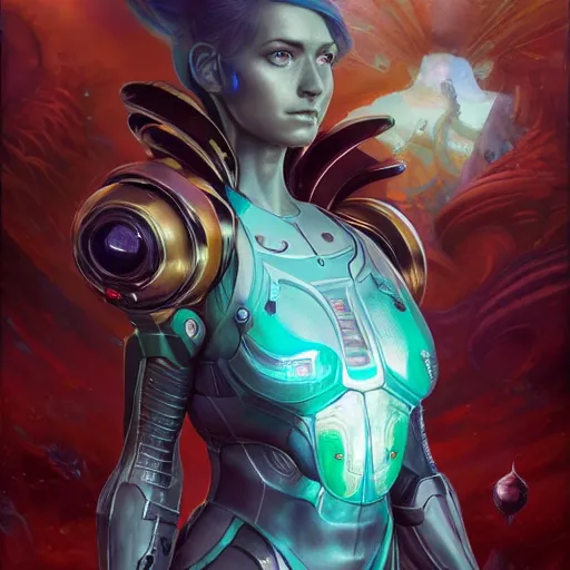 Prompt: full body portrait of samus aran illustrated by tom bagshaw and peter mohrbacher, hyper detailed, intricate, complex, 8 k, trending on cg society, crisp