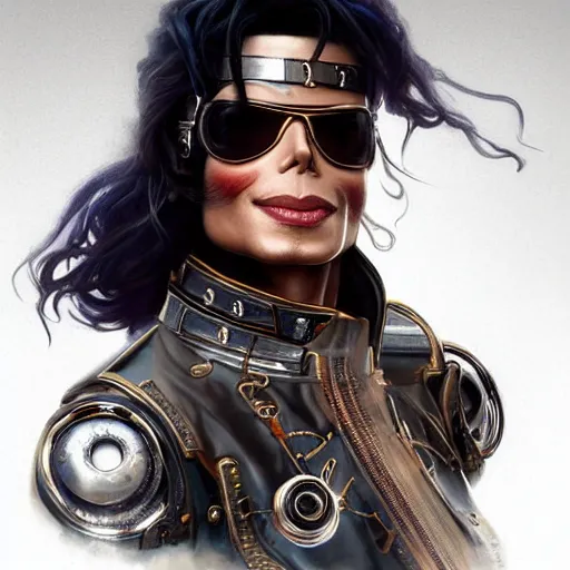 Image similar to cyborg michael jackson with a steampunk elepant, anatomy, bathed in light, highly detailed, photorealistic, artstation, smooth, sharp focus, illustration, unreal engine 5, 8 k, art by artgerm and greg rutkowski and edgar maxence