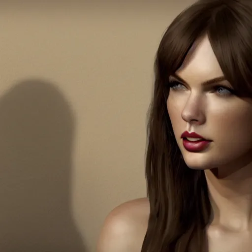 Prompt: taylor swift hugging megan fox by greg rutkowksi, extreme detail, 8 k, intricate abstract, unreal engine tech demo