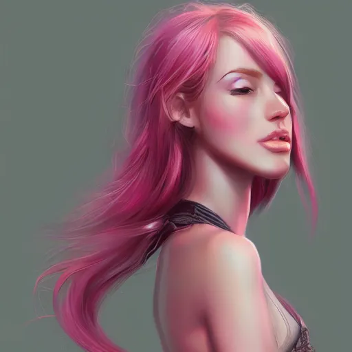 Prompt: hot teen girl, full body portrait, pink hair, gorgeous, amazing, elegant, intricate, highly detailed, digital painting, artstation, concept art, sharp focus, illustration, art by Ross tran