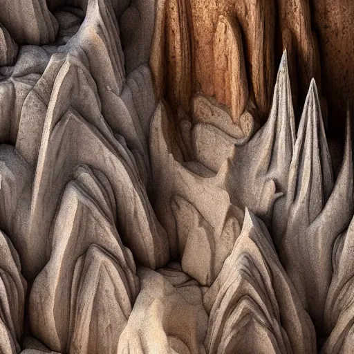 Prompt: detailed photo, cathedrals of carved stone in a canyon grotto, shiny layered geological strata,ground mist swirling vortexes,granular detail, by Sparth and Greg Rutkowski, hypermaximalist,micro details, 3d sculpture,f32,deep depth of field,cinematic lighting,digital rendering,photographic, wide angle,octane render , 4k, artstation, concept art ,