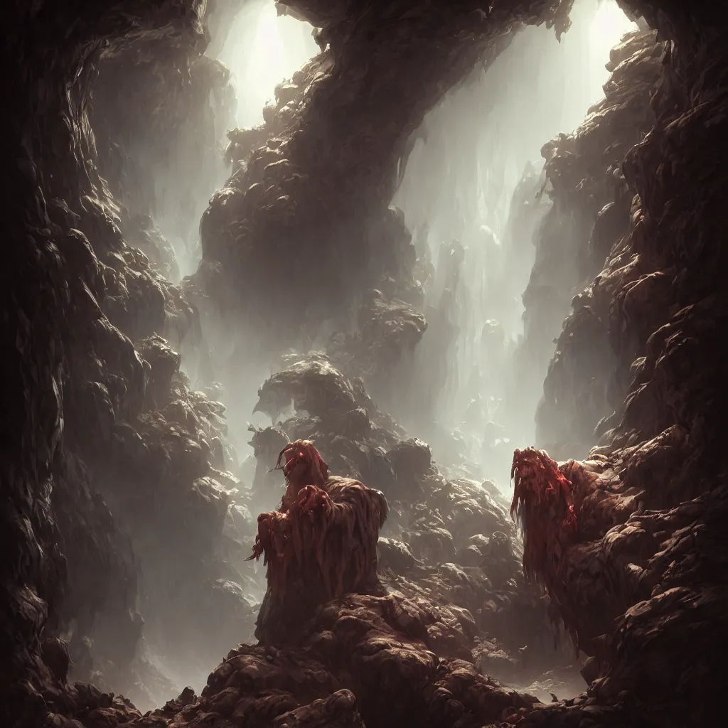 Prompt: portrait of the unseen elder vampire in a cave, dark atmosphere, subsurface scattering, by jesper ejsing, justin gerard, tomasz alen kopera, cgsociety and fenghua zhong, highly detailed, rim light, cinematic lighting, illustration, art, octane render, very coherent, cinematic, hyper realism, high detail, octane render, 8 k