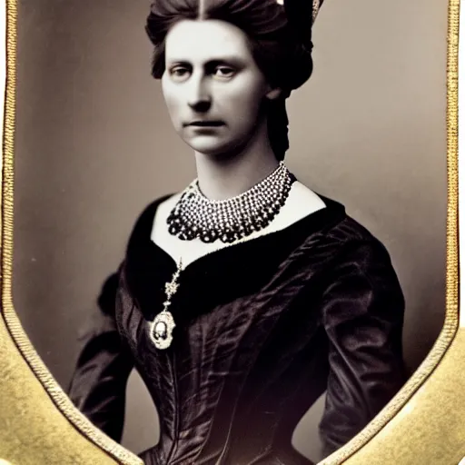 Image similar to photo of a beautiful and elegant 3 1 year old german queen, circa 1 8 6 5