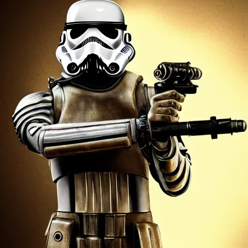 Prompt: Steampunk stormtrooper, high detail, 8k,