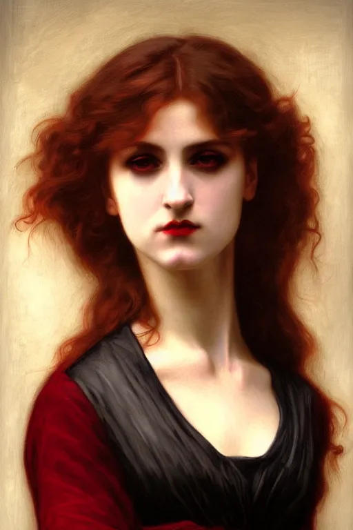 Image similar to victorian vampire, painting by rossetti bouguereau, detailed art, artstation