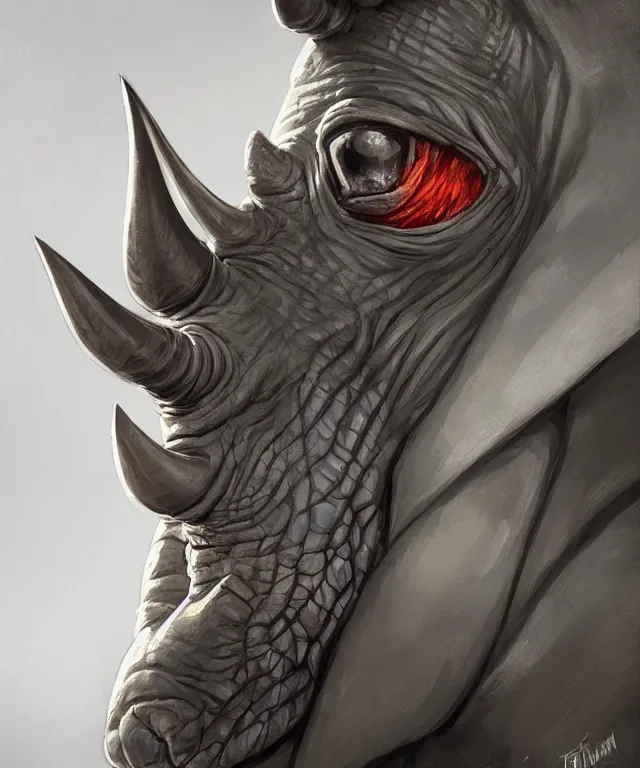 Prompt: A beautiful portrait of an anthropomorphic rhino wearing paladin armor, front facing!!, character design, by Pixar style by Tristan Eaton_Stanley Artgerm and Tom Bagshaw, hyper realism, high detail, trending on artstation, unreal engine 5, Lumen, 8k, 38mm photography