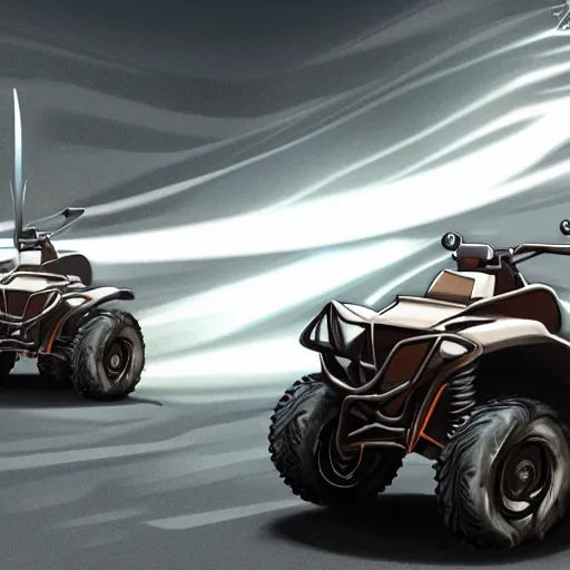 Prompt: concept art new atv vehicle design, studio photo halo